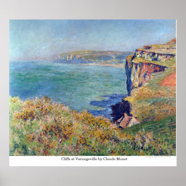 Affiche Falaises de Varengeville par Claude Monet (Devant)