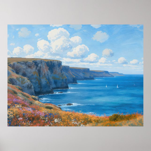 Affiche "Falaises d'Endless Horizon" - Un paysage marin ga (Devant)