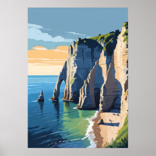 Affiche Falaises d'Étretat Art