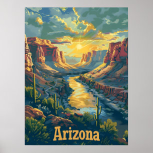 Affiche Falaises du désert de l'Arizona