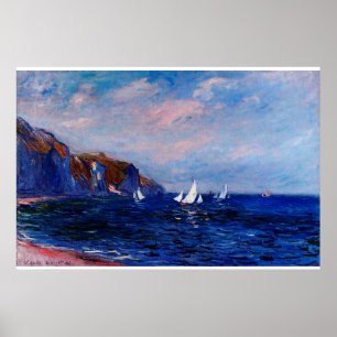 Affiche Falaises et voiliers à Pourville, 1882