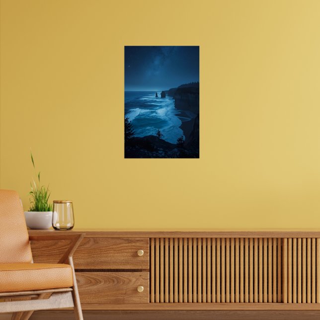 Affiche Falaises océaniques Starlit - Voie Lactée Coastal  (Salon 2)