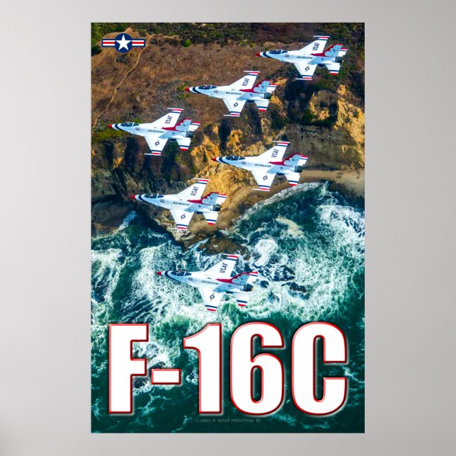 AFFICHE FALCON DE COMBAT F-16C (Devant)