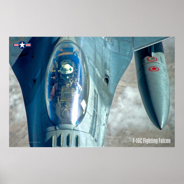 AFFICHE FALCON DE COMBAT F-16C (Devant)