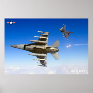 AFFICHE FALCON DE COMBAT F-16C
