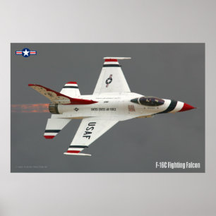 AFFICHE FALCON DE COMBAT F-16C