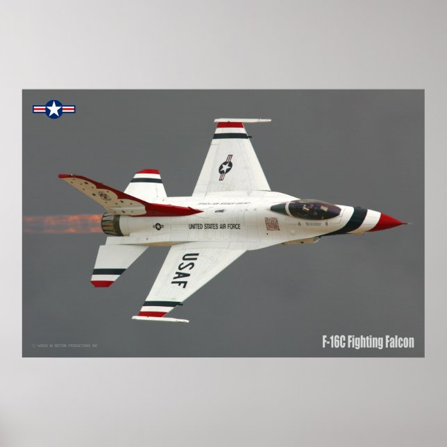 AFFICHE FALCON DE COMBAT F-16C (Devant)