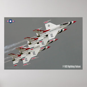 AFFICHE FALCON DE COMBAT F-16C