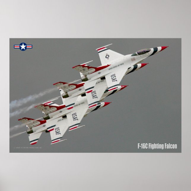 AFFICHE FALCON DE COMBAT F-16C (Devant)