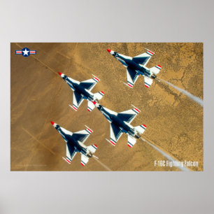 AFFICHE FALCON DE COMBAT F-16C