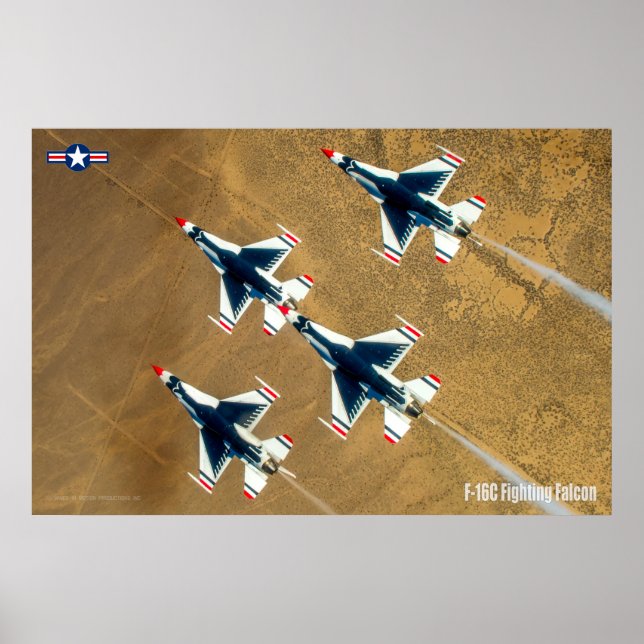 AFFICHE FALCON DE COMBAT F-16C (Devant)