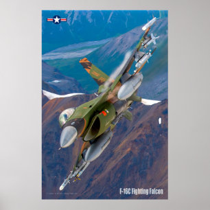 AFFICHE FALCON DE COMBAT F-16C