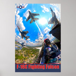 AFFICHE FALCON DE COMBAT F-16C