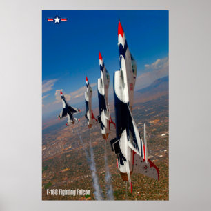 AFFICHE FALCON DE COMBAT F-16C
