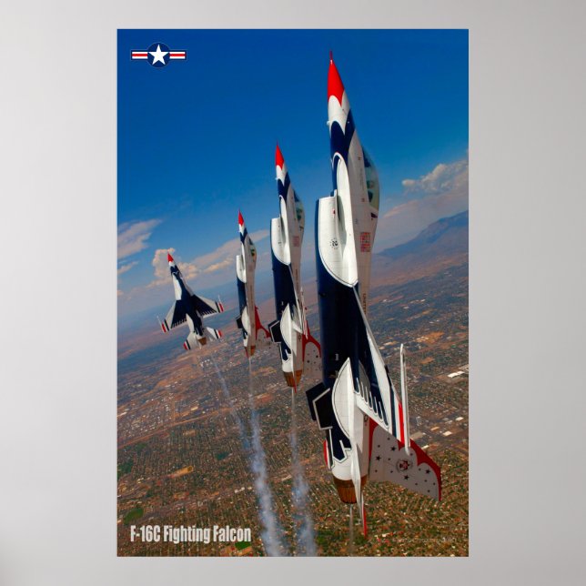 AFFICHE FALCON DE COMBAT F-16C (Devant)