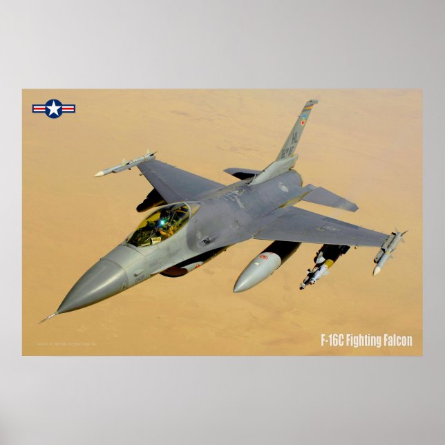 AFFICHE FALCON DE COMBAT F-16C (Devant)