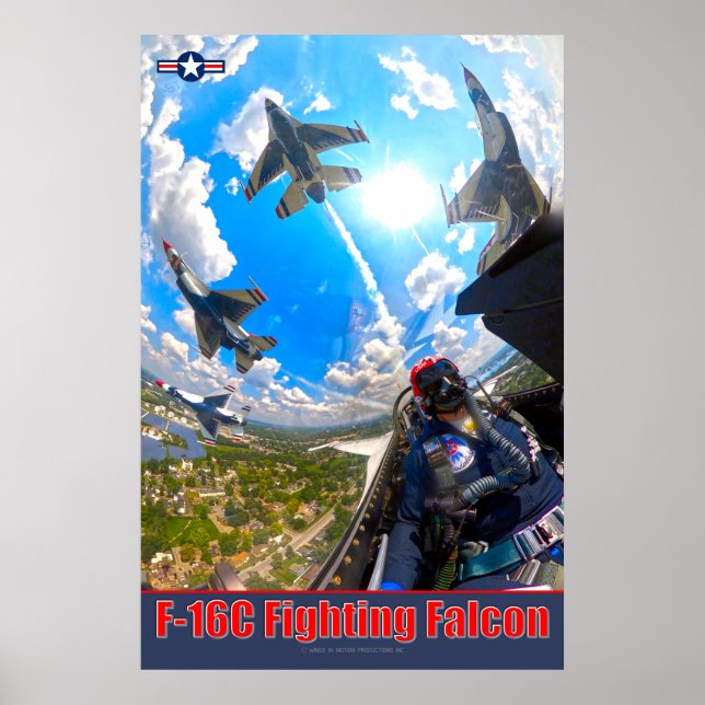 AFFICHE FALCON DE COMBAT F-16C (Devant)
