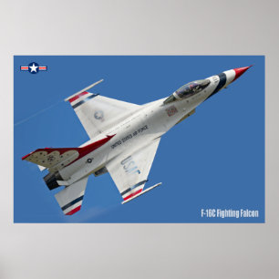 AFFICHE FALCON DE COMBAT F-16C