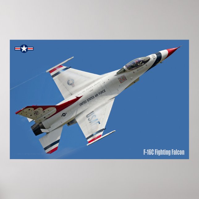 AFFICHE FALCON DE COMBAT F-16C (Devant)