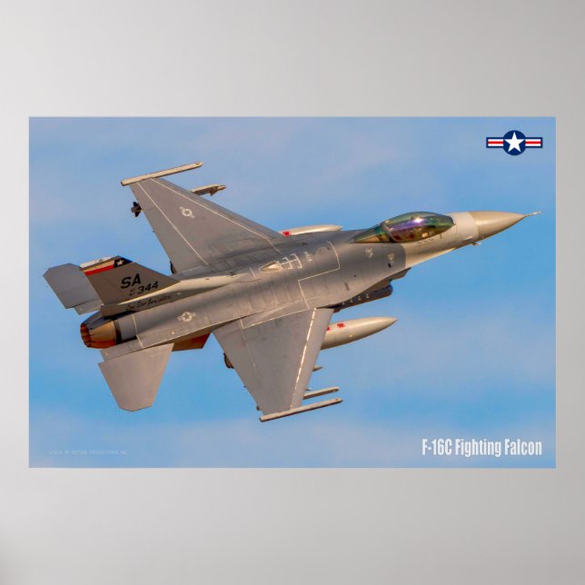 AFFICHE FALCON DE COMBAT F-16C (Devant)