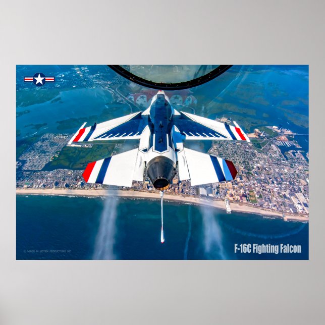 AFFICHE FALCON DE COMBAT F-16C (Devant)