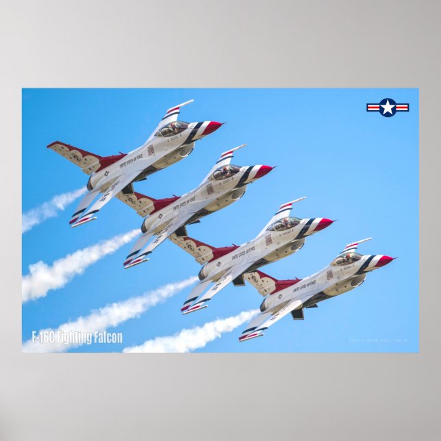 AFFICHE FALCON DE COMBAT F-16C (Devant)