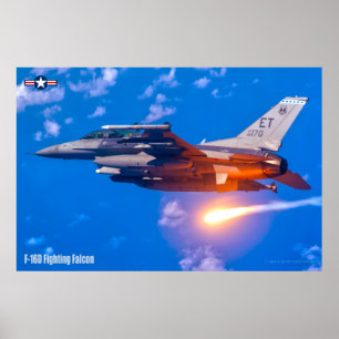AFFICHE FALCON DE COMBAT F-16D