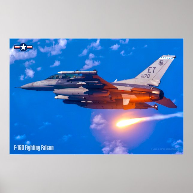 AFFICHE FALCON DE COMBAT F-16D (Devant)