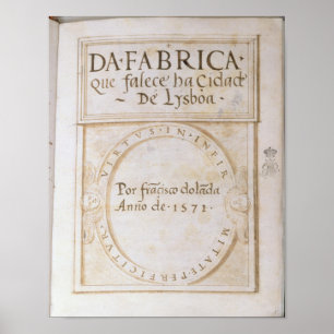 Affiche Falece ha Cidade de Lysboa'de que du DA Fabrica