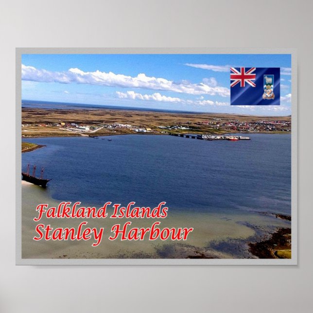 Affiche Falkland Islands - Stanley. (Devant)