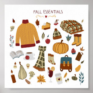 Affiche Fall Essentials Digital Drawing