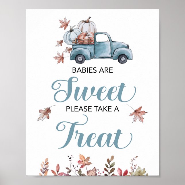 Affiche Fall Truck Babies are Sweet Please Take Treat Sign (Devant)