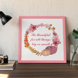 Affiche Fall Wreath Quote