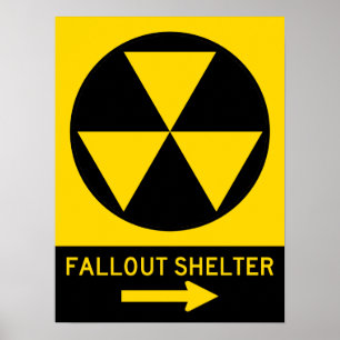 Affiche Fallout Shelter Guide Highway Sign