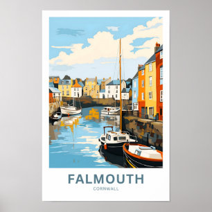 Affiche Falmouth Cornwall Travel Print