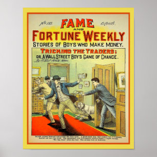 Affiche Fame and Fortune Weekly 1907 Dime Novel