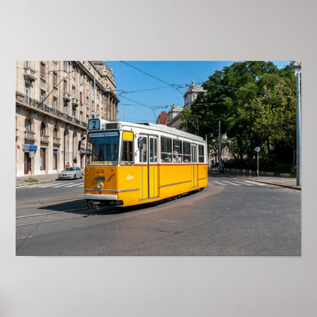 Affiche Fameux Tramway deux à Budapest, Hongrie (Devant)