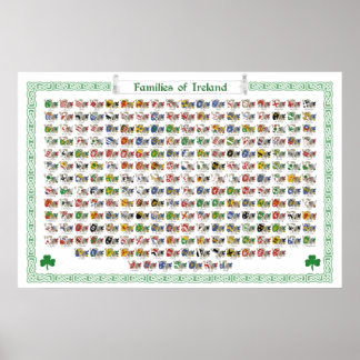 Affiche Families of Ireland - Coats of Arms