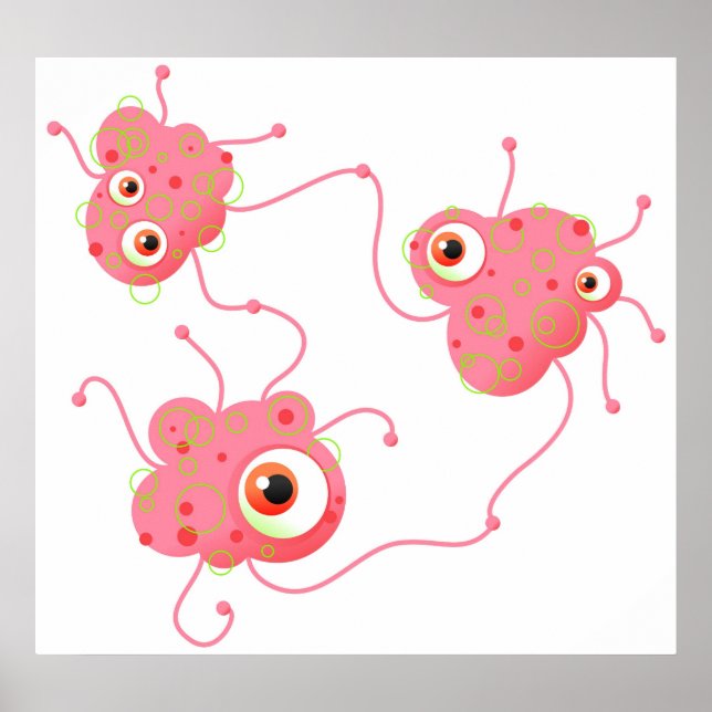 Affiche Famille de bactéries (Devant)