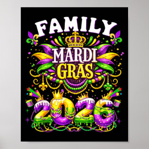 Affiche Famille de chemises Mardi Gras Création de souveni