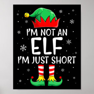 Affiche Famille de jumelage de Noël Je ne suis pas un elfe