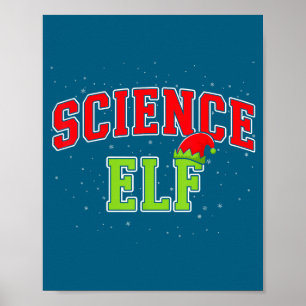 Affiche Famille de Noël de lutin de science Ensemble corre