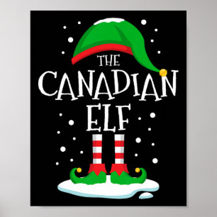Affiche Famille de Noël des elfes canadiens qui correspond
