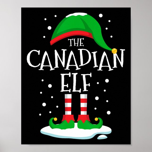 Affiche Famille de Noël des elfes canadiens qui correspond (Devant)