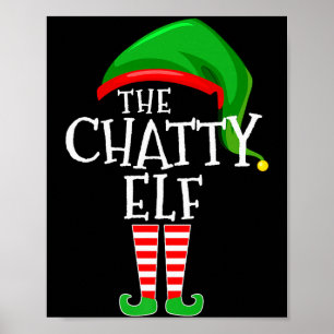 Affiche Famille d'elfes bavards groupe assorti Noël Premiu