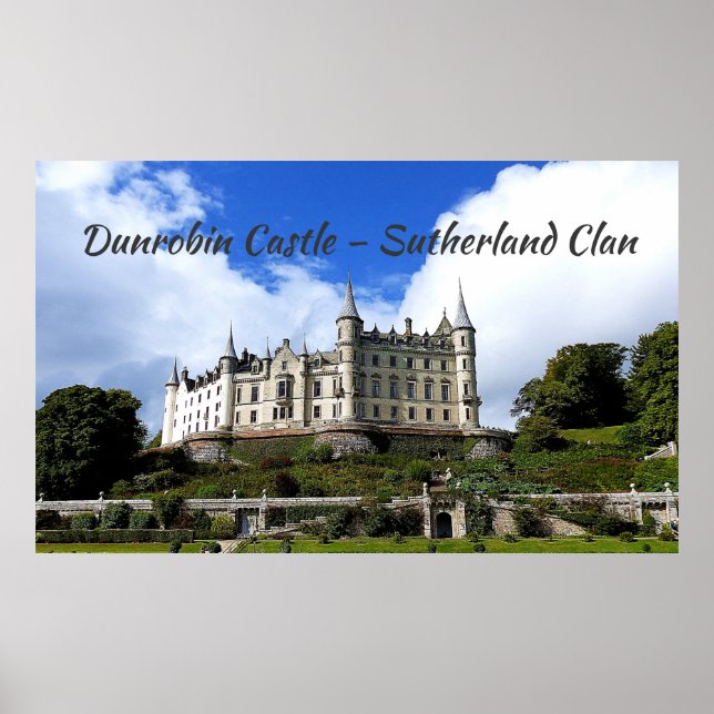 Affiche Famille du Clan Sutherland Maison Dunrobin Castle (Devant)