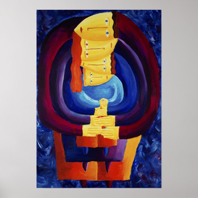 Affiche Famille Ensemble Portrait Peinture moderne Art Imp (Devant)