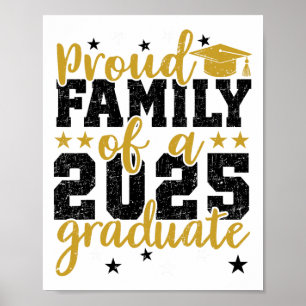 Affiche Famille Fière D'Un Cl De 2025 Diplômé Pour Graduat