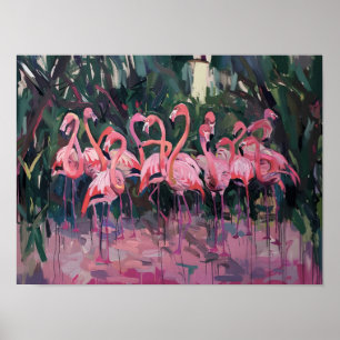 Affiche 🦩 famille Flamant rose