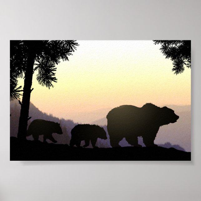 Affiche Famille Grizzly Bear (Devant)